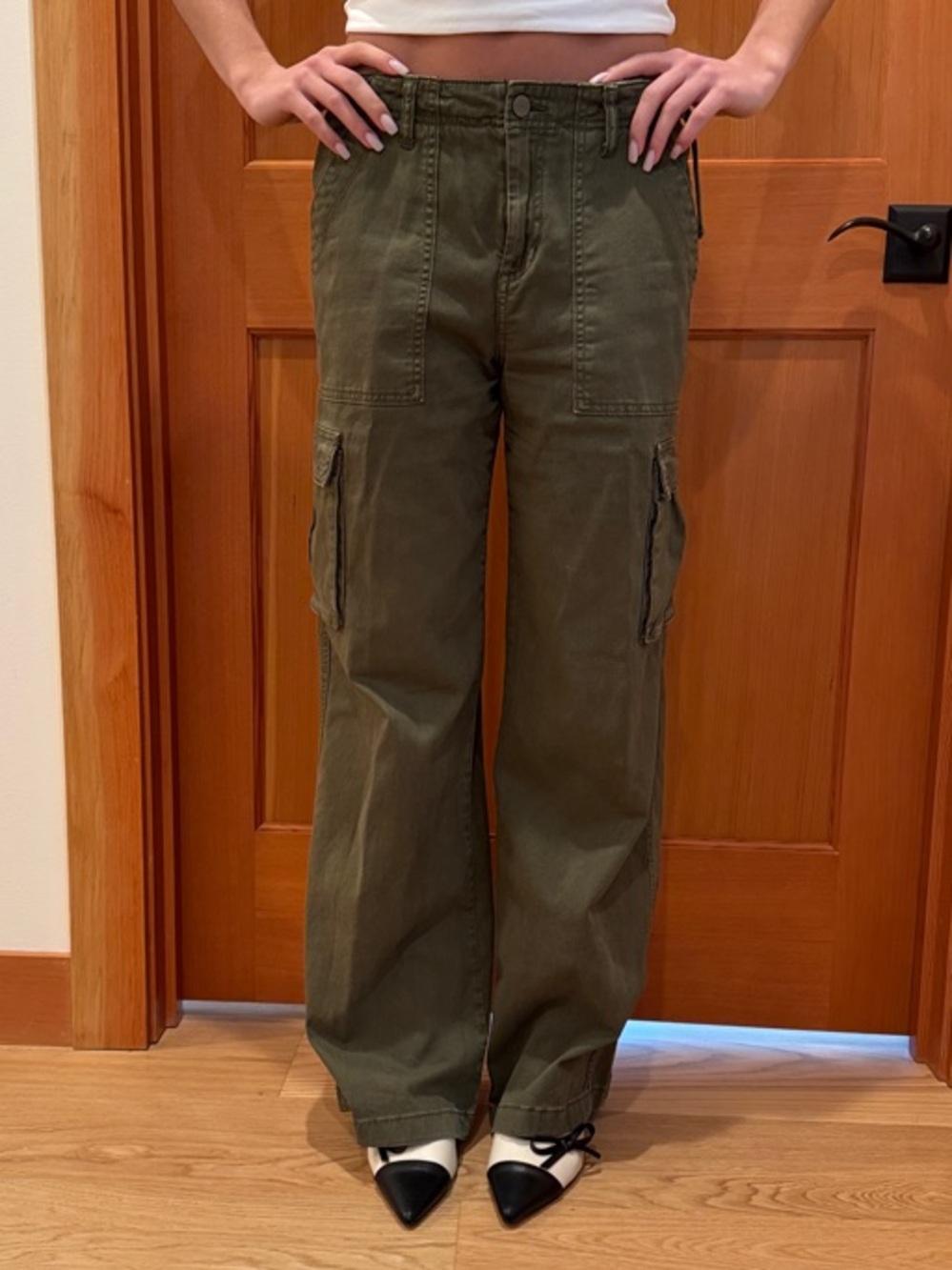 Sanctuary Olive Green Straight Leg Cargo Pants